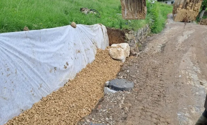 Démarrage du mur de soutènement 