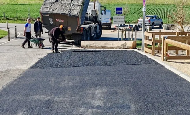 Réalisation accès en enrobé 